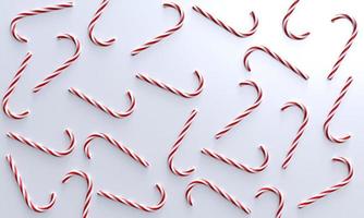 3d candy cane background. 3d rendering. photo