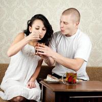 couple on the couch photo