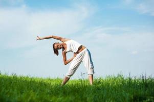 woman engaged in fitness photo