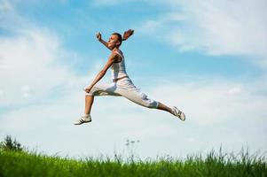 woman engaged in fitness photo