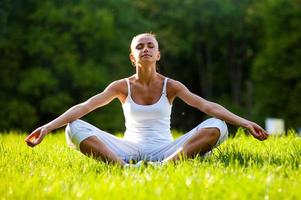 woman engaged in fitness photo