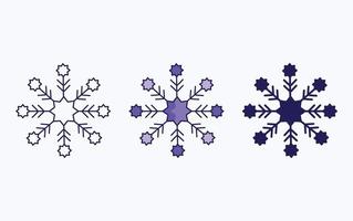 Snowflake line and glyph icon, vector illustration