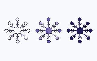 línea de copos de nieve e icono de glifo, ilustración vectorial vector