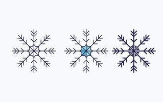 Snowflake line and glyph icon, vector illustration