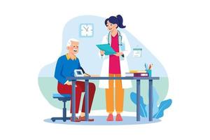 Man getting doctor's appointment Illustration concept. A flat illustration isolated on white background vector