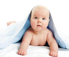 baby girl im towel photo