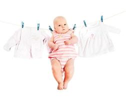 baby on the clothesline photo