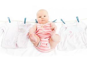 baby on the clothesline photo