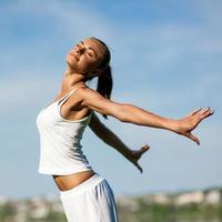 woman engaged in fitness photo