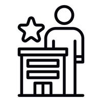 Career speaker icon, outline style vector