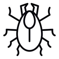 Annelid bug icon, outline style vector