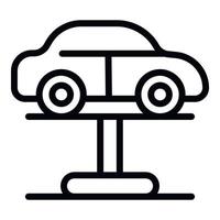 Lift car side view icon, outline style vector