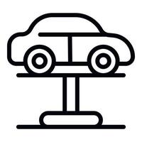 Lift car side view icon, outline style vector