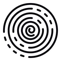 Spiral hypnosis icon, outline style vector