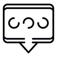 Online service chat icon, outline style vector