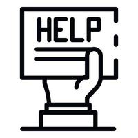 Help service center icon, outline style vector