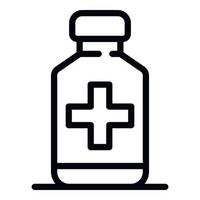 Cough syrup icon, outline style vector