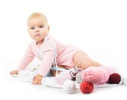 girl with colored thread photo