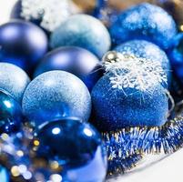 blue christmas decoration photo