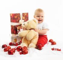 baby in christmas photo