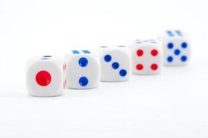 Dice on white photo