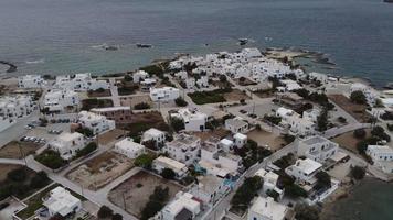 Pollonia Village Aerial View in Milos, Cyclades Island in Aegean Sea, Greece video