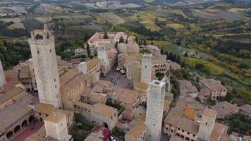 luftbild von san gimignano in der toskana, italien video