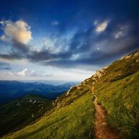 Beautiful sunny mountain landscape photo