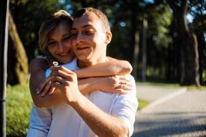 young romantic couple photo