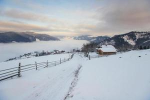 hermoso paisaje de invierno foto