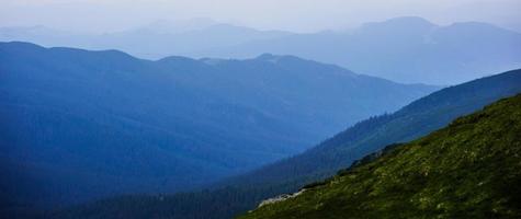 beautiful sunset in the mountains photo