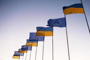 flags against the sky photo