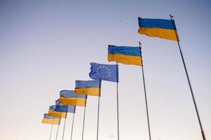 flags against the sky photo