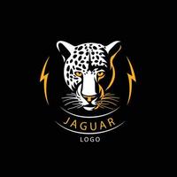 flat jaguar logo template design vector