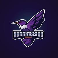 flat design hummingbird logo template vector