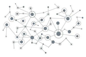 Vector technology concept. Connected Lines and dots. Network sign