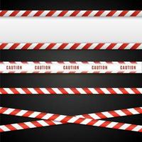 Caution lines isolated. Warning tapes. vector