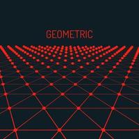 fondo geométrico vectorial de tecnología. concepto futurista. triángulos conectados con puntos. vector