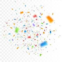 Colorful bright confetti background. Confetti burst. Festive vector illustration