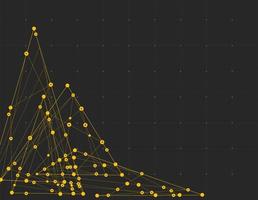 concepto de tecnología vectorial. líneas y puntos conectados. señal de red vector