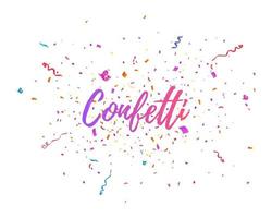 Colorful confetti isolated. Festive vector background