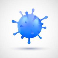 Virus molecule isolated on white background. Microbiology vector concept