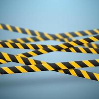 Caution lines isolated. Warning tapes. Danger signs. Vector illustration.