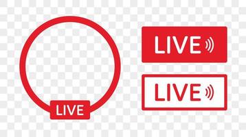 Live Streaming Symbols. vector