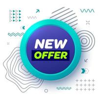 New Offer Banner with Design Shapes vector