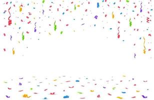 Colorful bright confetti background. vector