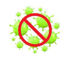 Virus molecule isolated on white background. Microbiology vector concept
