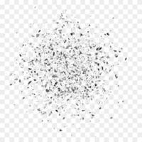 Shattered glass. Explosion cloud of black pieces vector