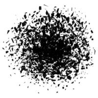 Shattered glass. Explosion cloud of black pieces vector