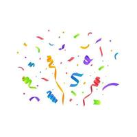 Colorful confetti isolated. Festive vector background